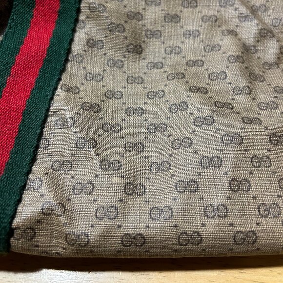 Authentic Women Gucci Micro GG Neutral Beige Web Canvas Leather Micro Duffle Bag - Picture 15 of 16